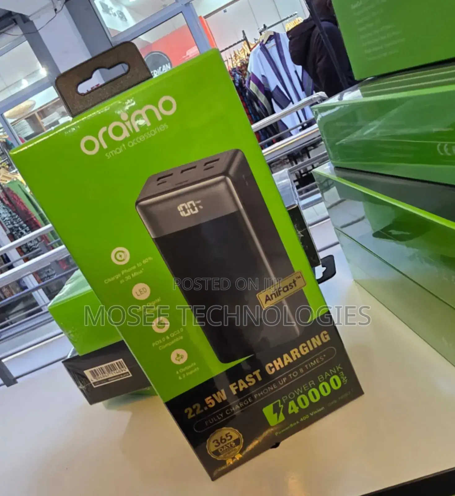 Oraimo PowerBox 400 Vision OPB-7400Q 40,000mAh Multi-Device Power Bank