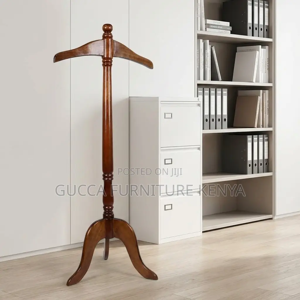 Office Coat Hanger-Mahogany Finish