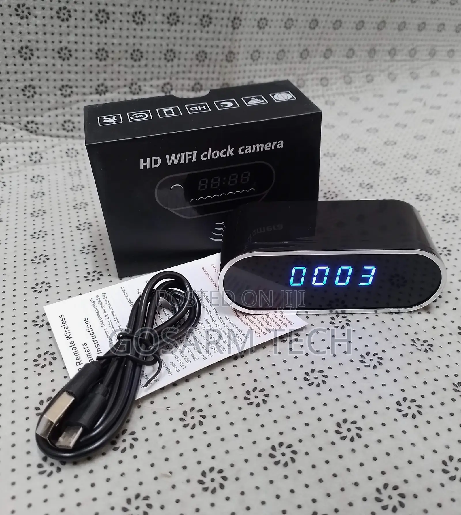 Digital Clock Camera With Full Hd 1080p Resolution Table Clock Camera