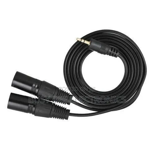 3.5mm TRS Stereo Male to Dual XLR Male Breakout Cable Splitter Cord