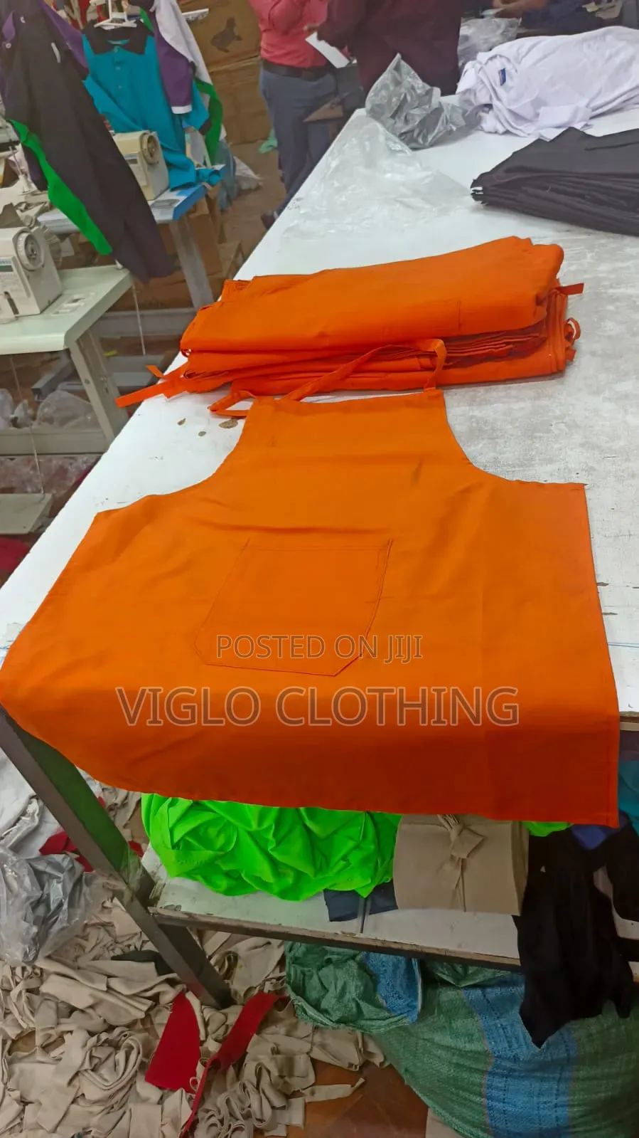 Orange Cotton Multi Purpose Aprons