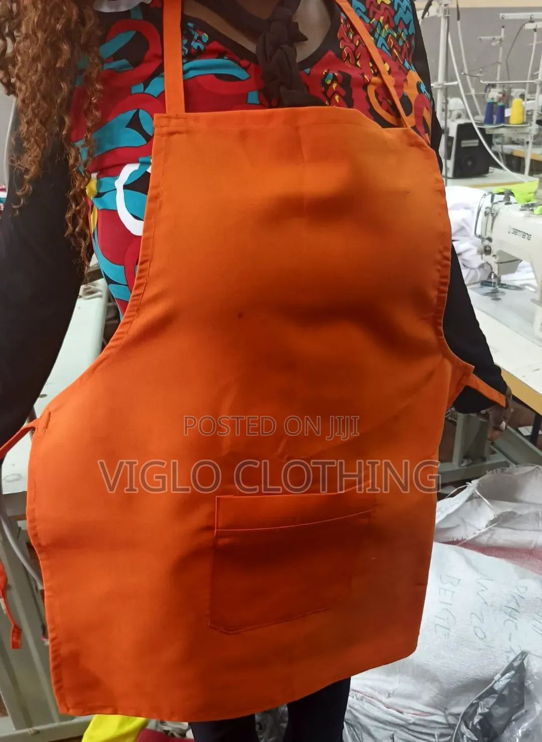 Orange Cotton Multi Purpose Aprons