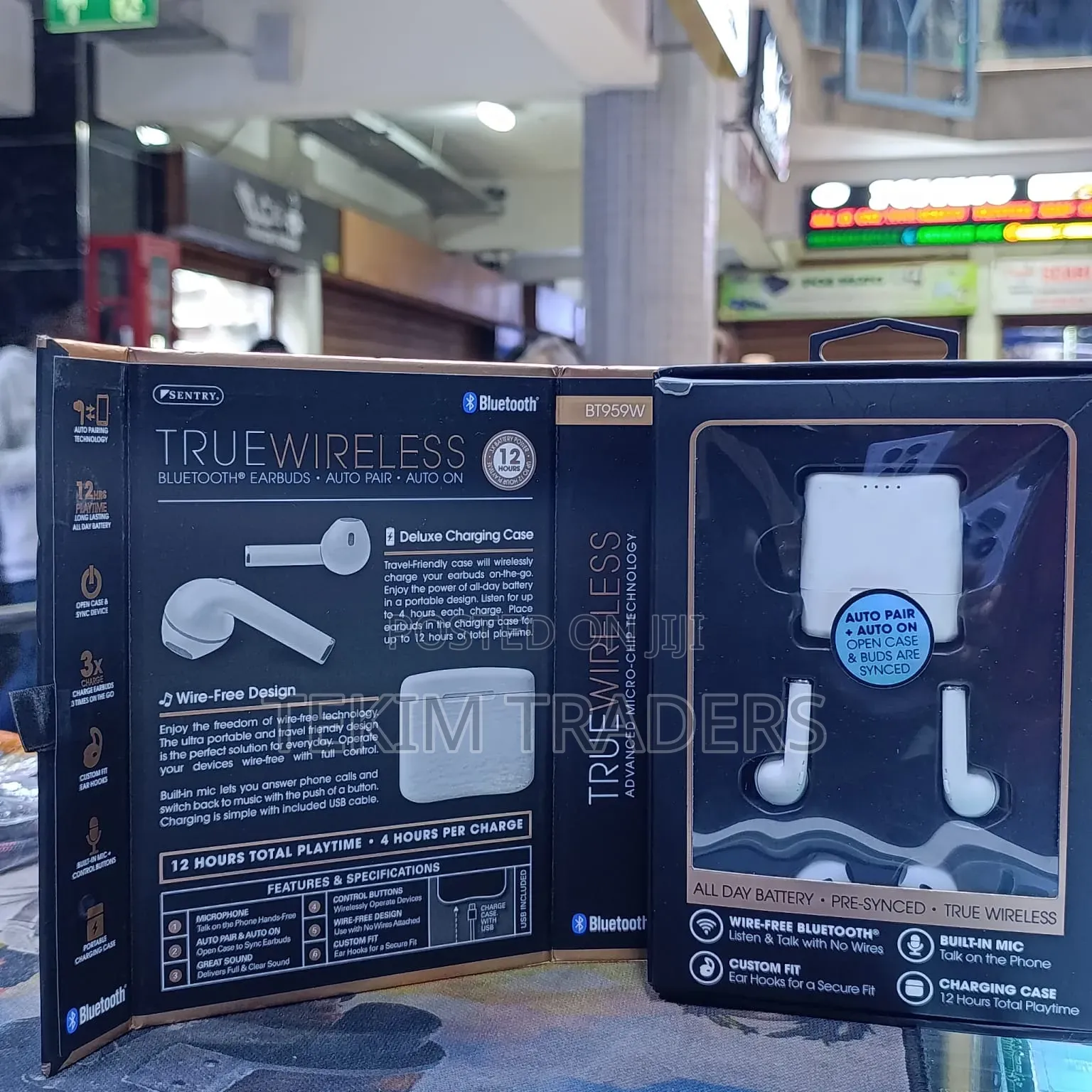 True Wireless Bluetooth Earbuds - Auto Pair Auto On