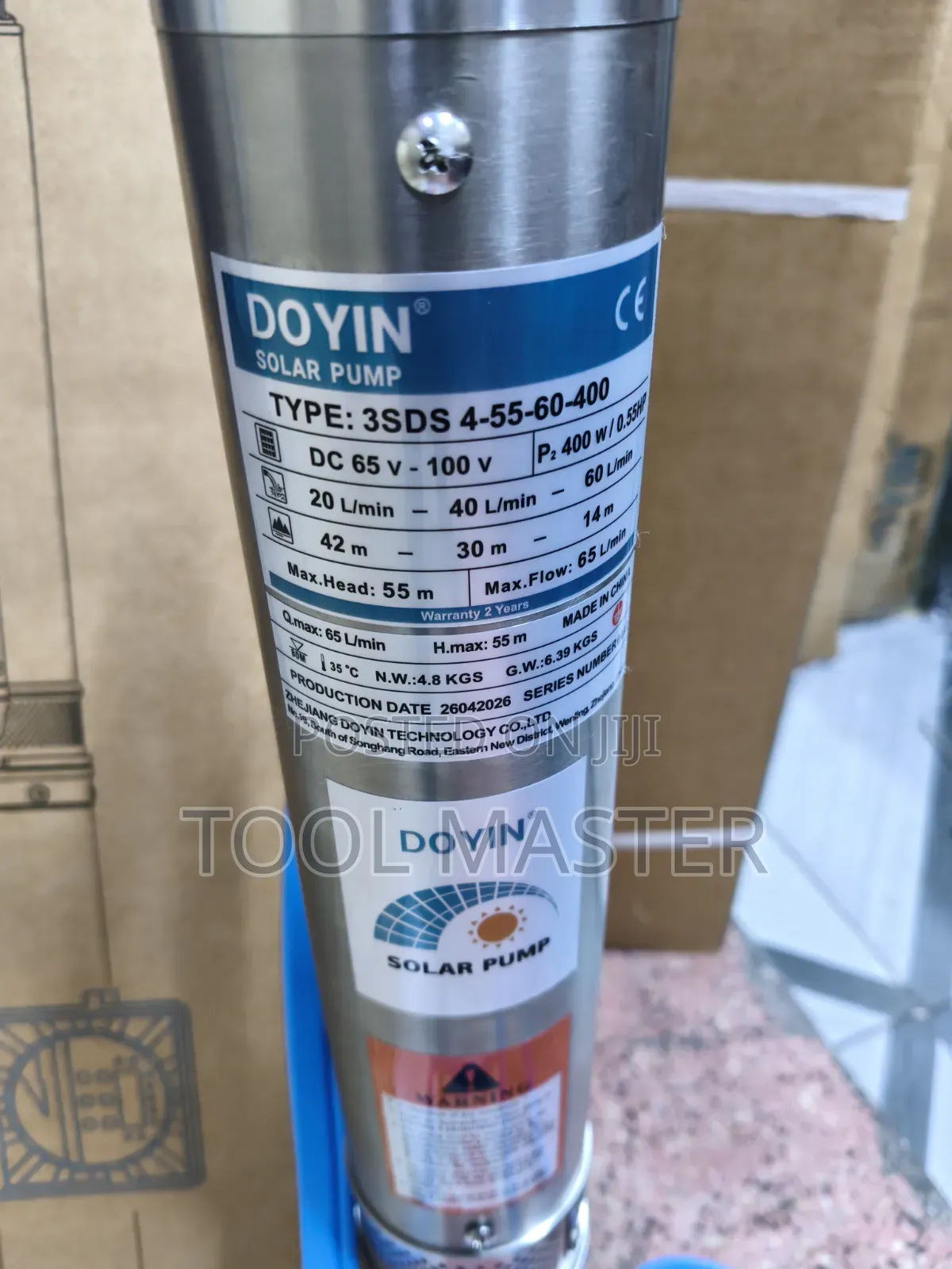 55m Doyin Solar Water Pump/72v Brushless Solar Pump