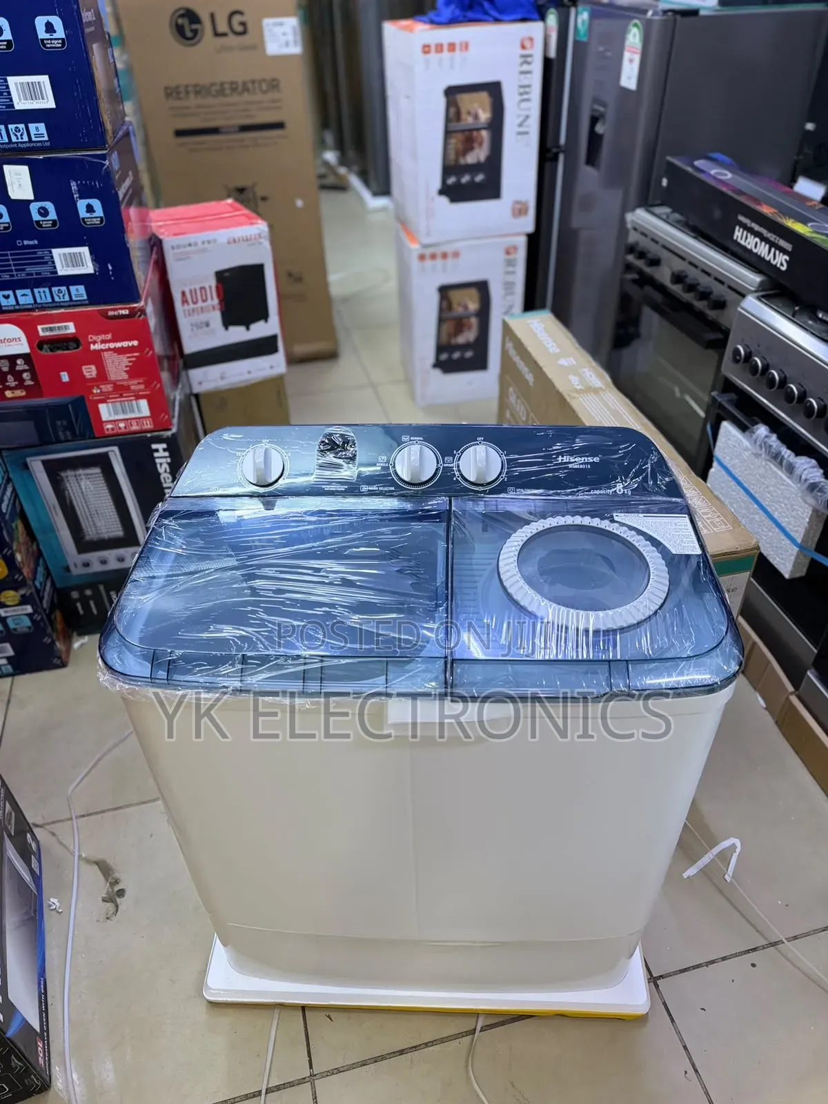 Hisense Twin Tub Washing Machine 8.5Kg White (8SE801S)