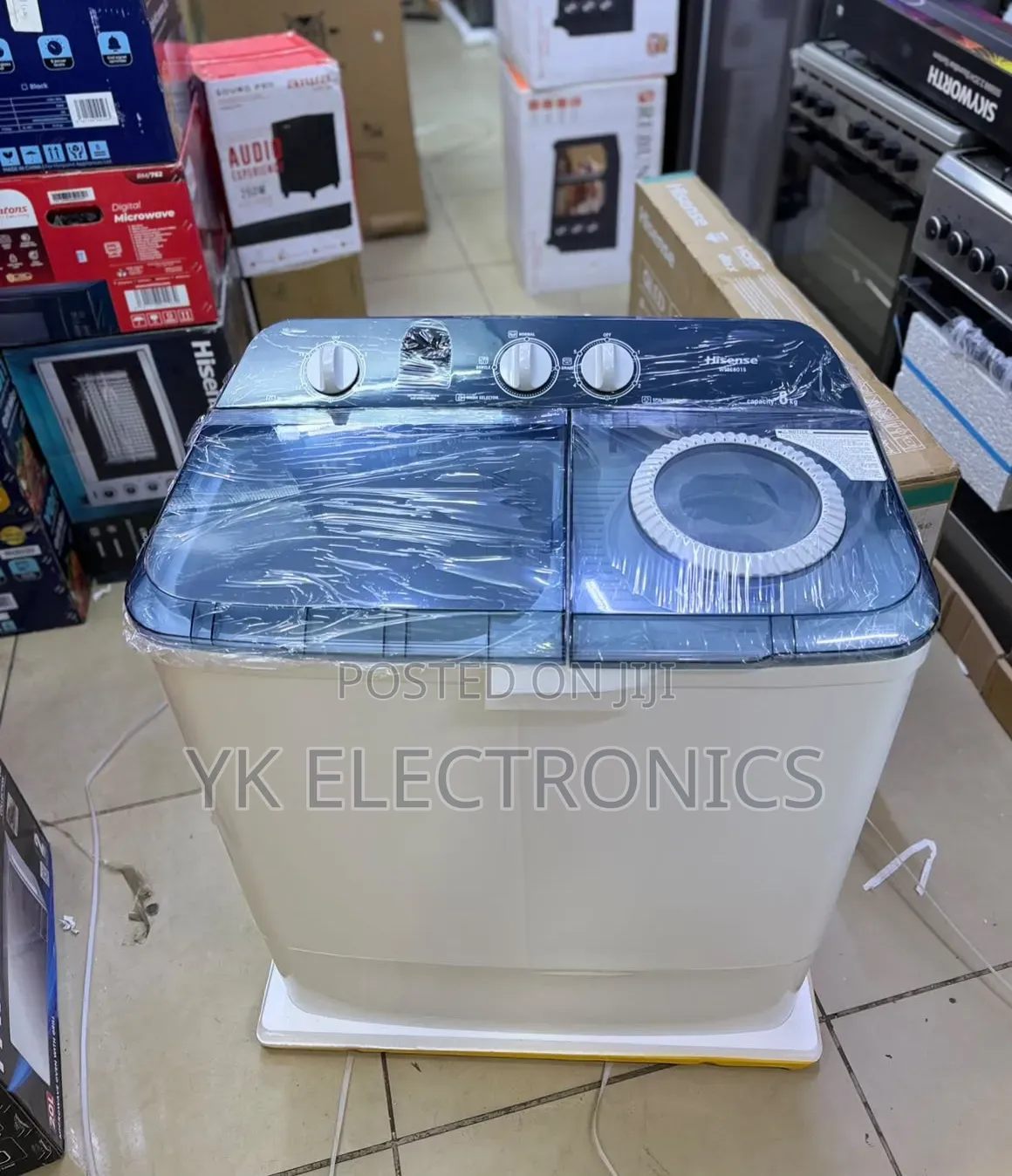 Hisense Twin Tub Washing Machine 8.5Kg White (8SE801S)