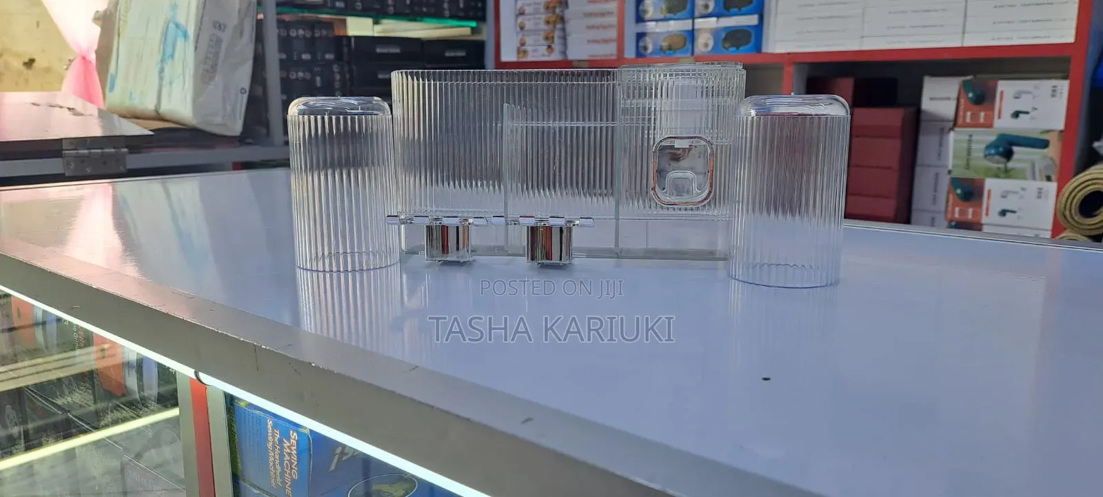 Acrylic Toothpaste and Toothbrush Holder