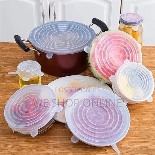 6 Pieces Silicone Stretchable Food Covers