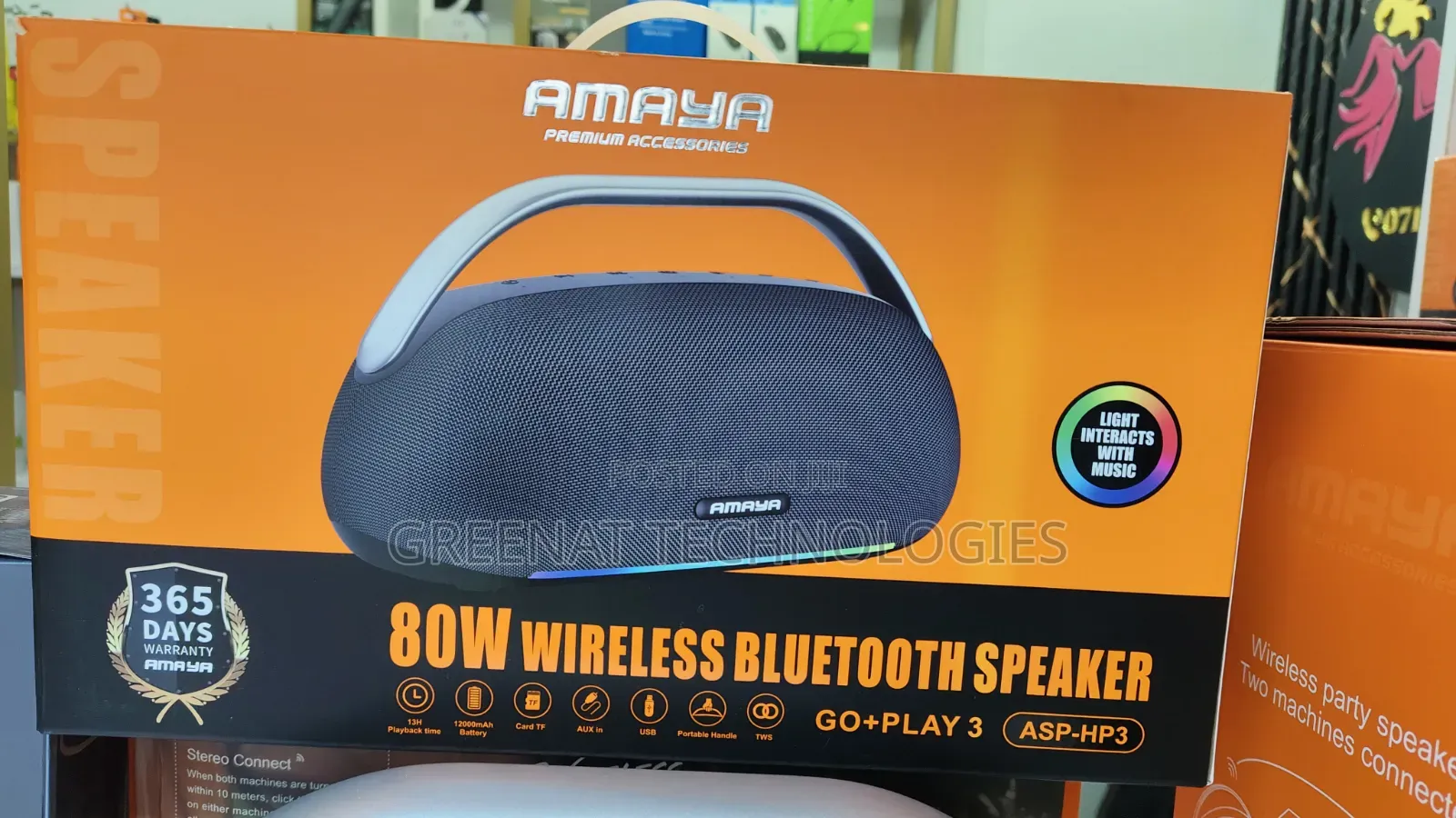 Amaya Go+play 3 Wireless Bluetooth Speaker Asp-Hp3
Specs: