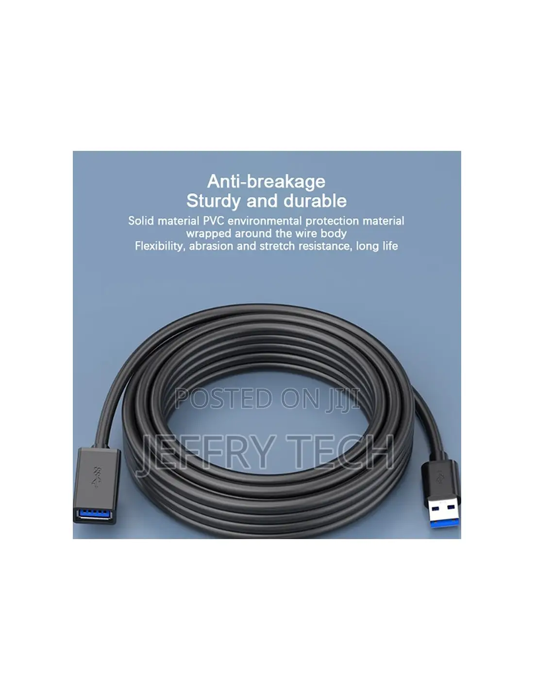1M USB 3.0 Extension Cable Cord Male to Female for Data and Power