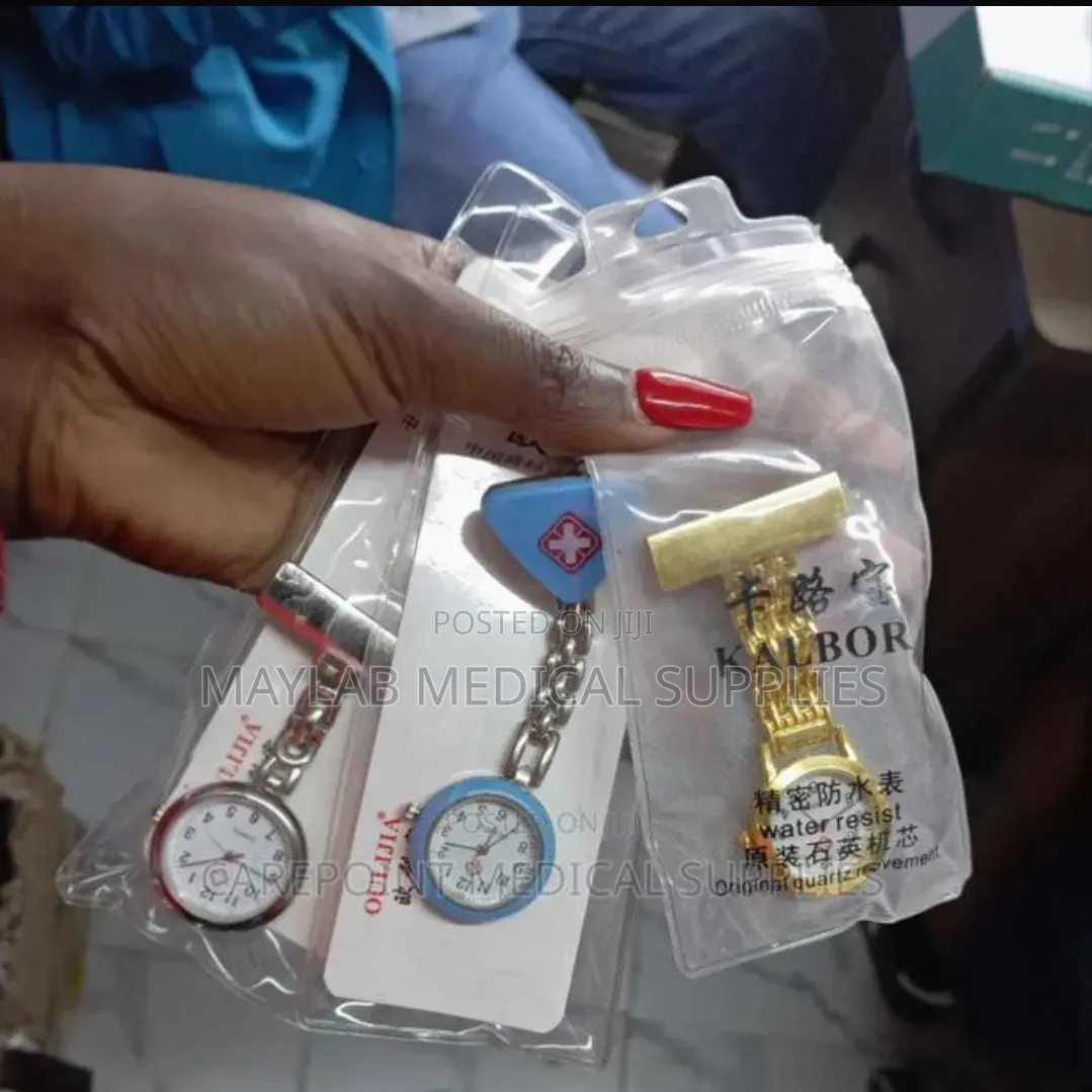 Metallic Nurse Watch | Durable Stainless Steel Medical Fob Watch