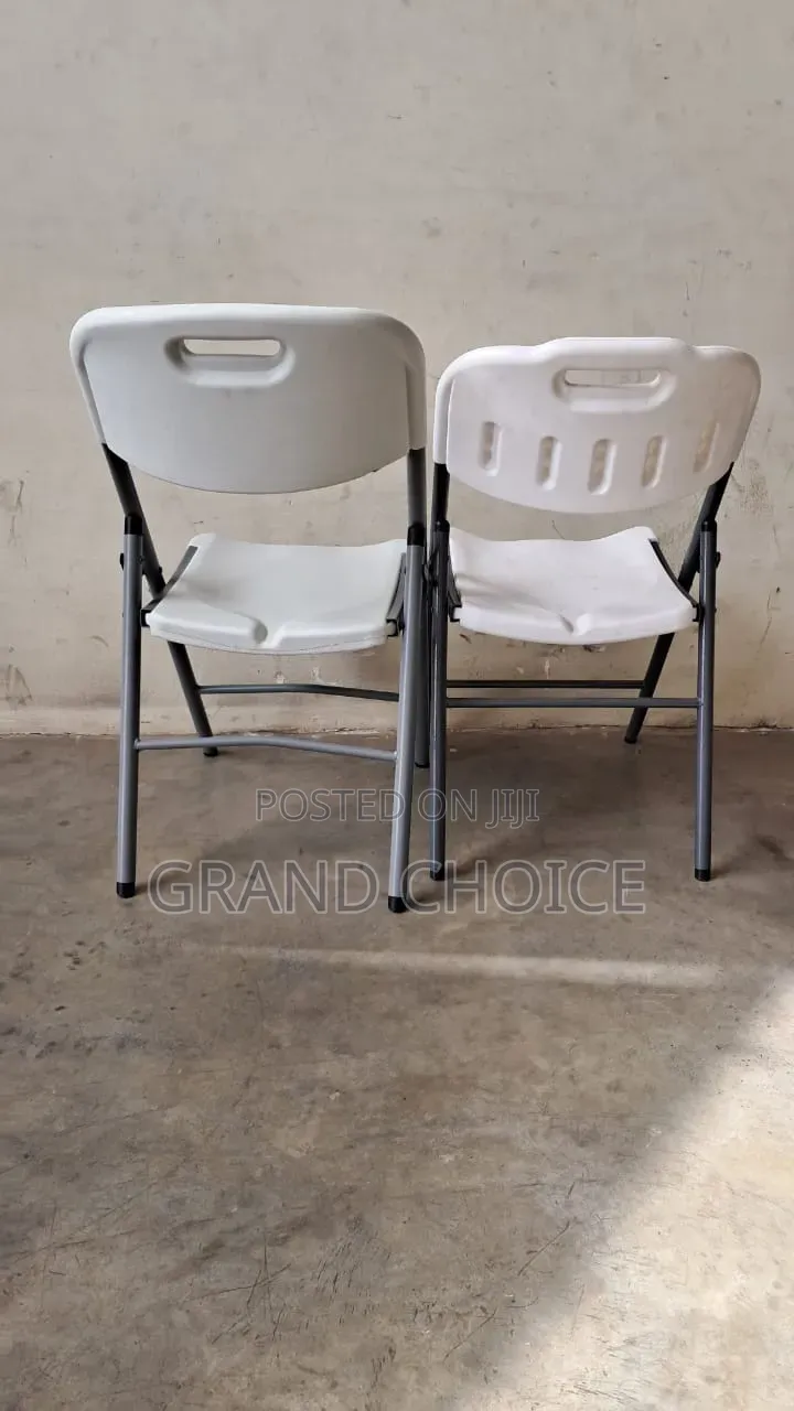 White Plastic Foldable Chair -Heavy Duty