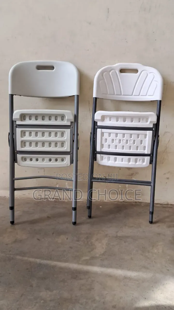 White Plastic Foldable Chair -Heavy Duty