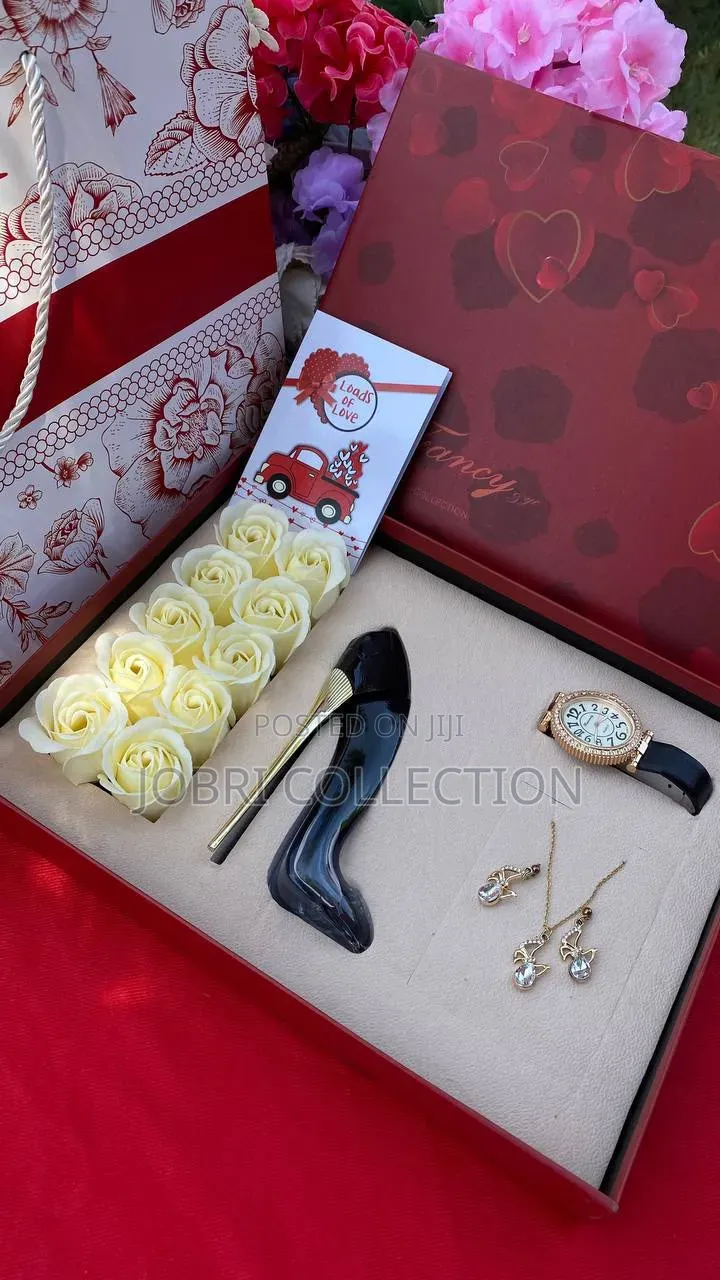 Watch X Perfume X Bracelet X Roses X Necklace Ladies Gift Package