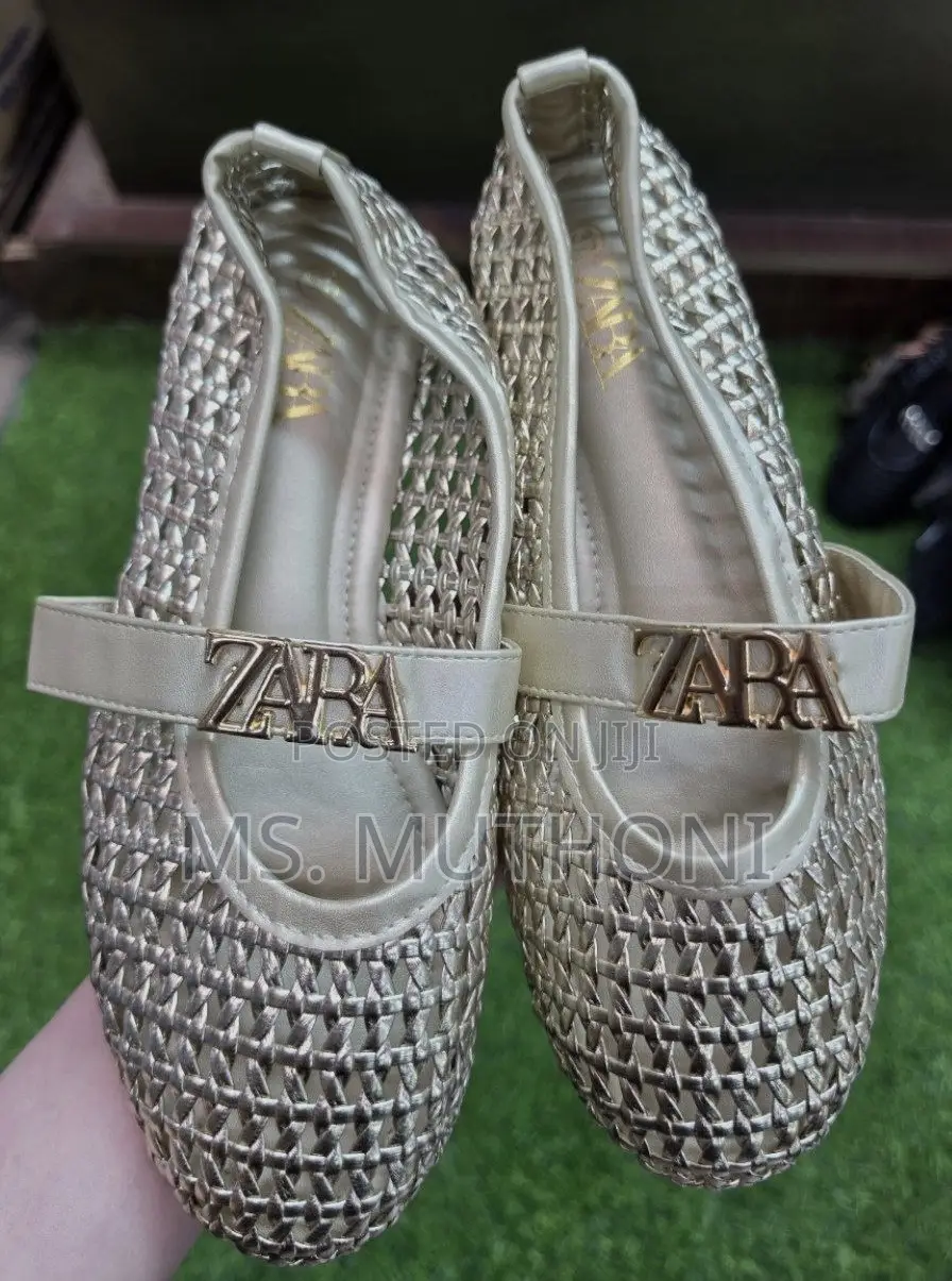 Breathable Trendy Zara Woven Mesh Mary Jane Flats
