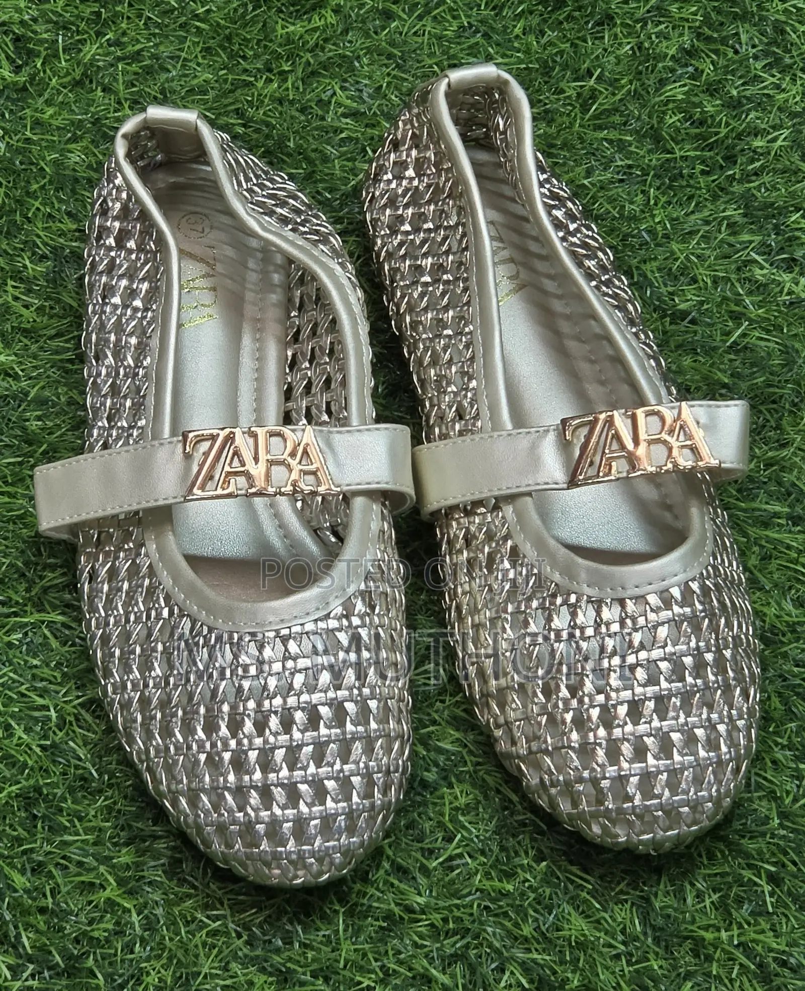 Breathable Trendy Zara Woven Mesh Mary Jane Flats