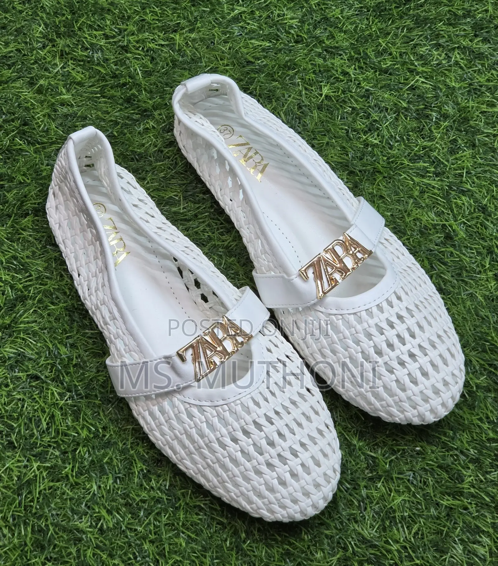 Breathable Trendy Zara Woven Mesh Mary Jane Flats