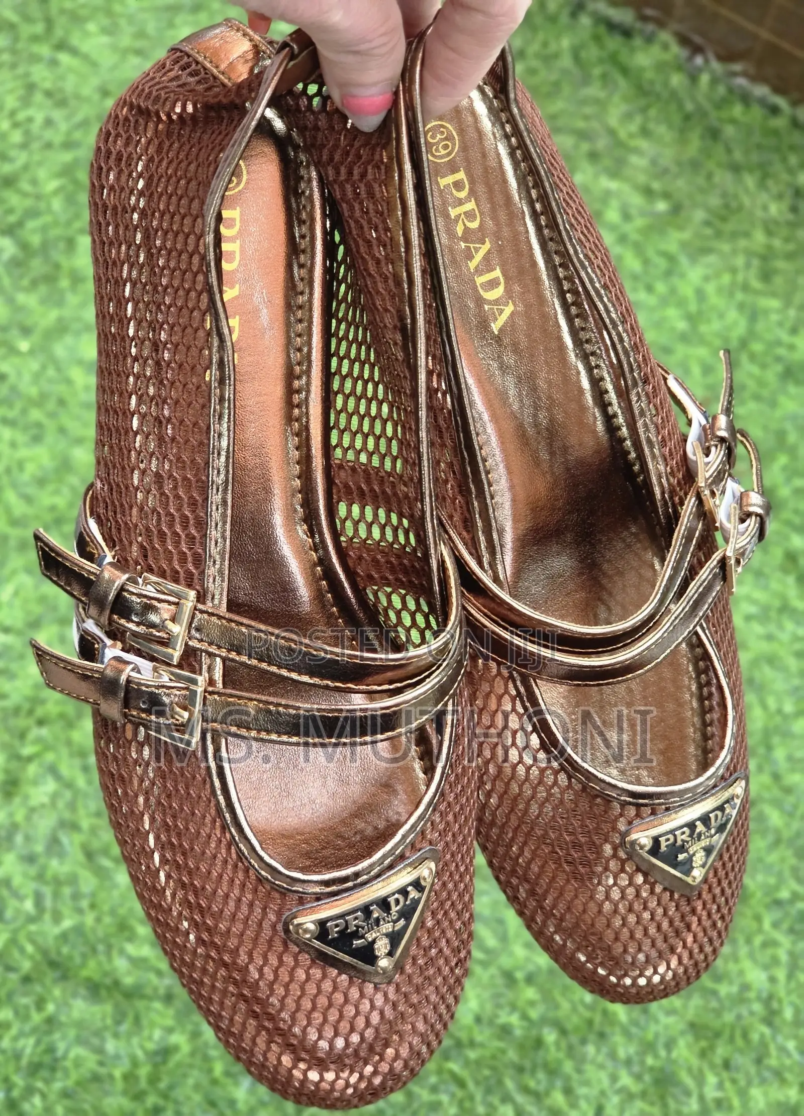Prada Mesh and Buckled Mary Jane Flat Shoes / Ballerinas 37-41