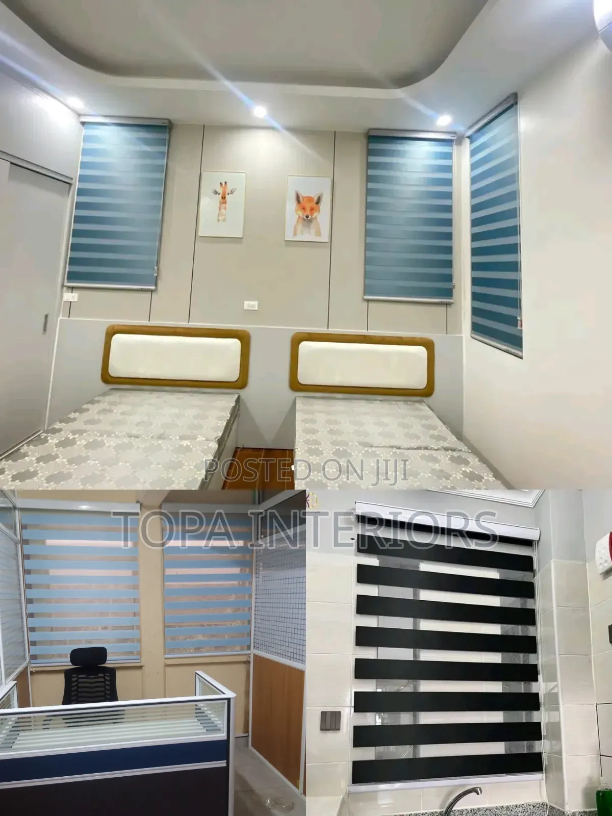 OFFICE Renovation Window Blinds That Roll Up and Down