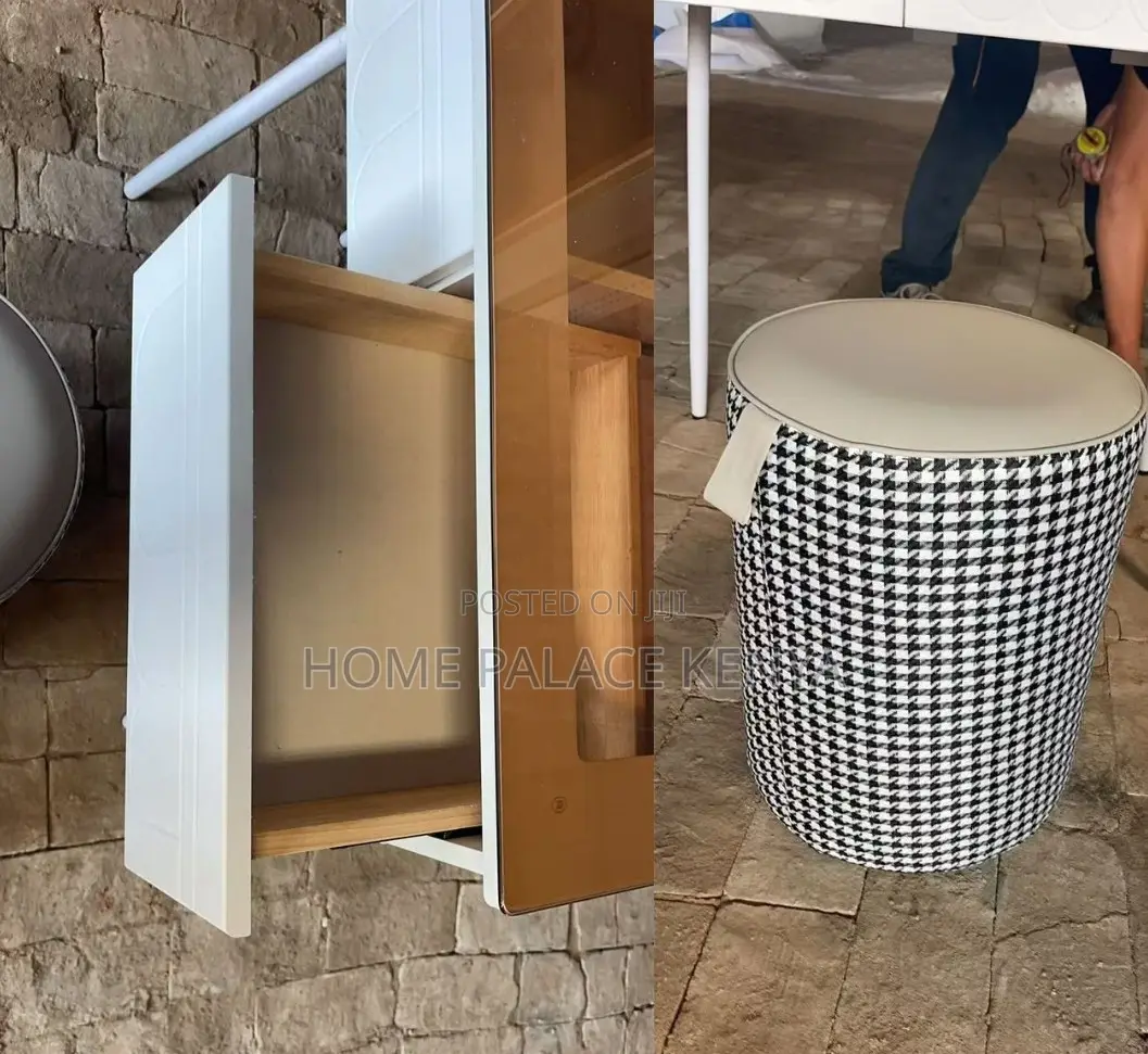 Vanity Table: Serenity White Dresser With Warm Light