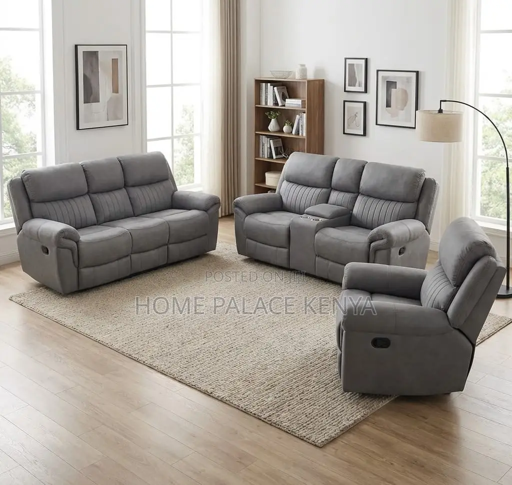 Home Sofa: Lusso Recliner 6 Seater Sofa