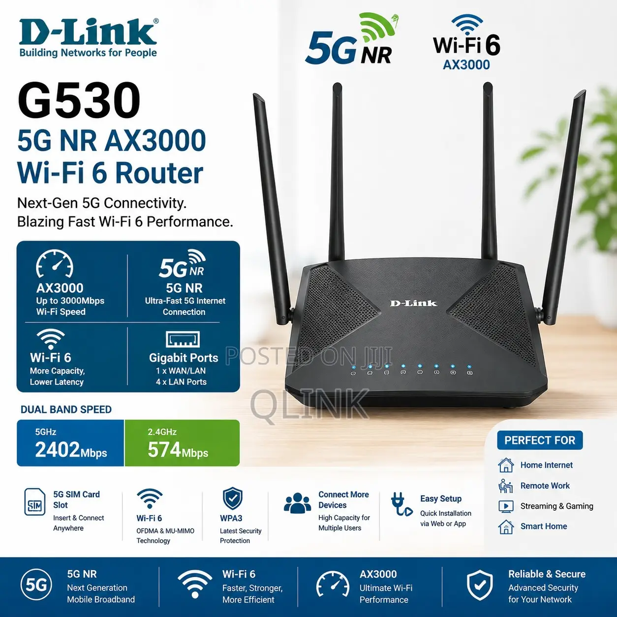 D-Link G530 5G NR AX3000 Wi-Fi 6 Router