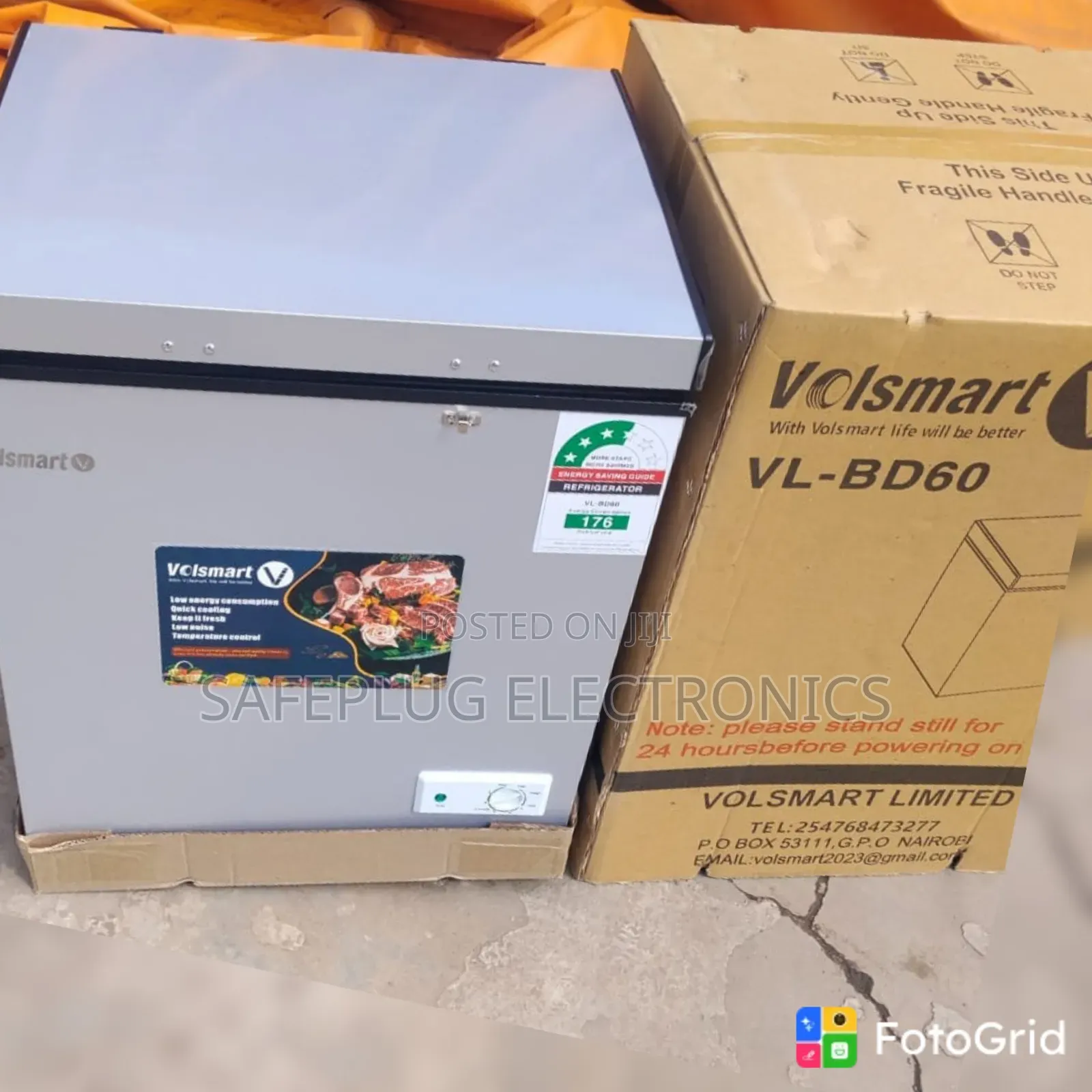 Volsmart 60L Deep Freezer – Mini Chest Freezer for Home Business