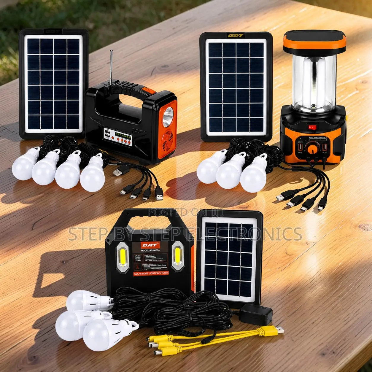 Sustainable Portable Home Solar Lighting System Kits With Led Bulbs