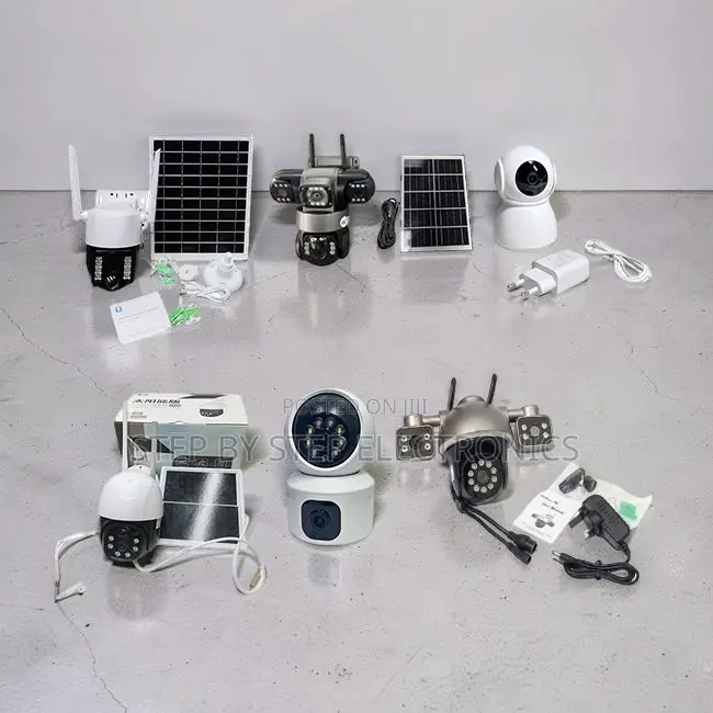 Home Security 4G and Wifi Rotating Dual Triple Lens Solar Cameras