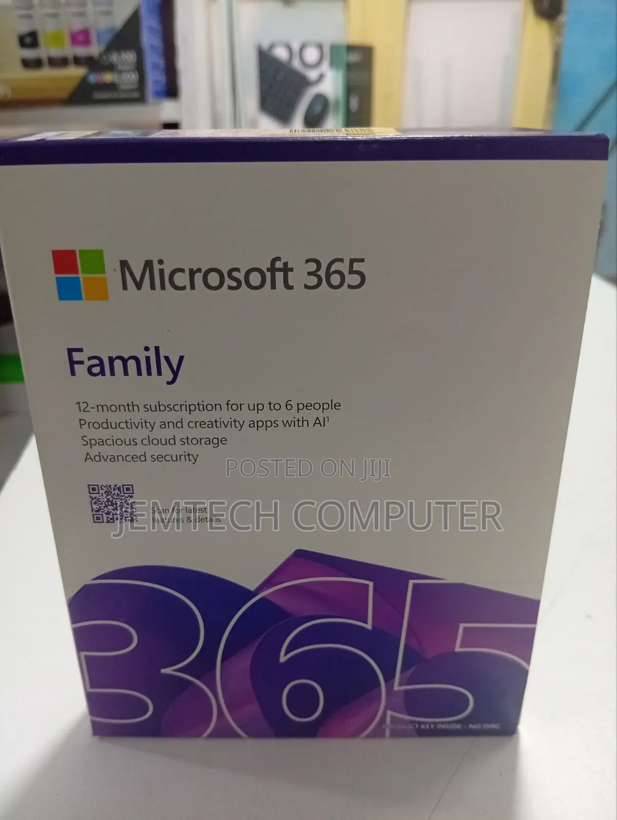 Microsoft Office 365 Family Co- Pilot AI-1 Year Media Less Upto 6 User