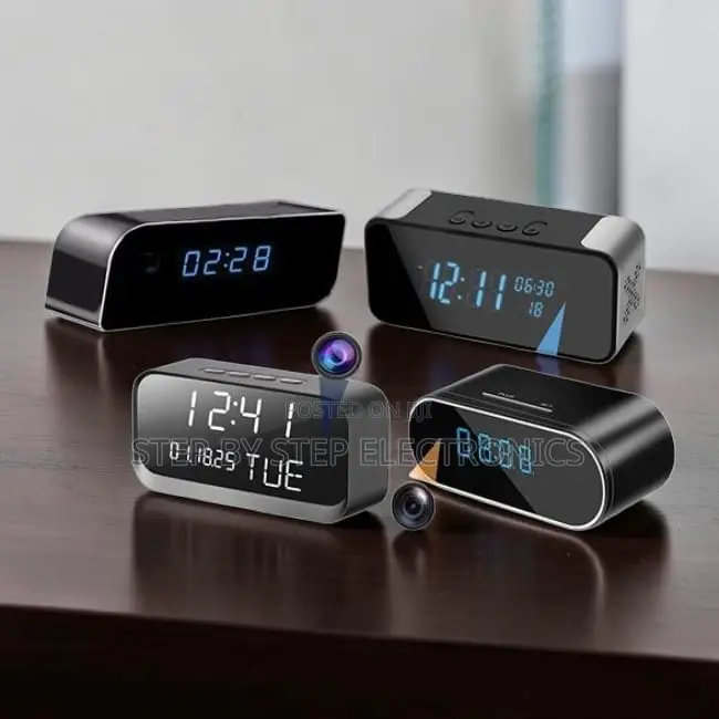 Remote Monitoring Ultra HD WiFi Alarm Table Clock Hidden Spy Camera