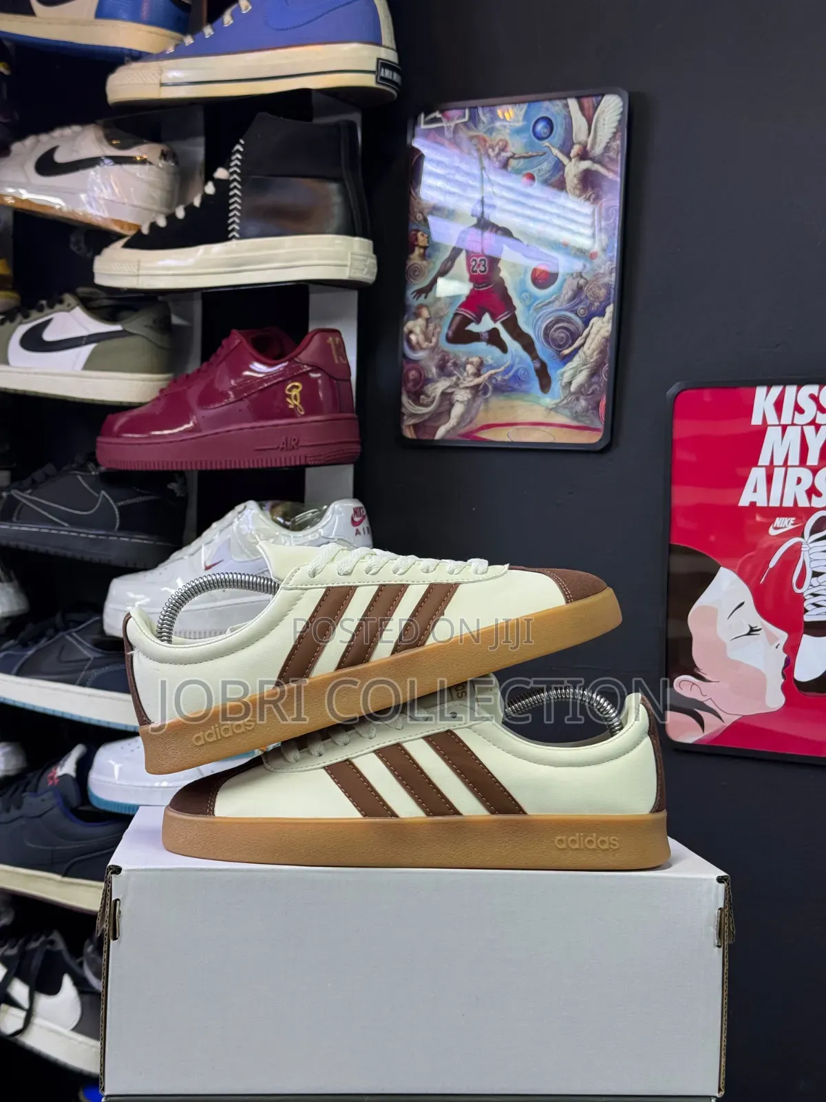 Light Brown Adidas VL Court Base Sneakers