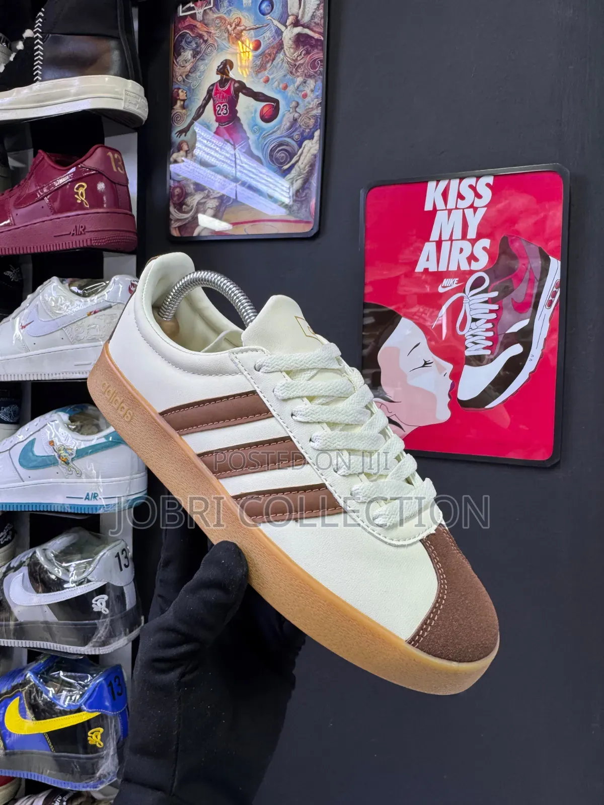 Light Brown Adidas VL Court Base Sneakers