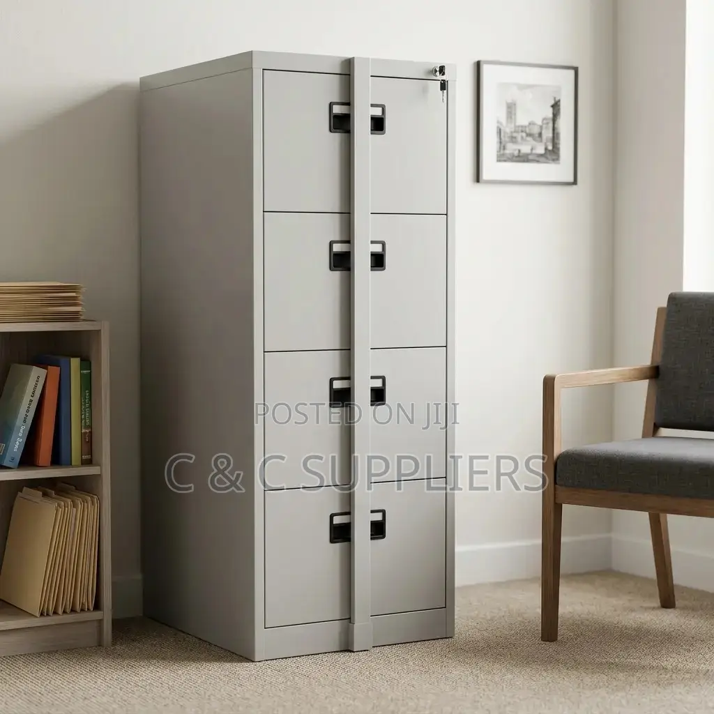 4-Drawer Cabinet With Security Bar