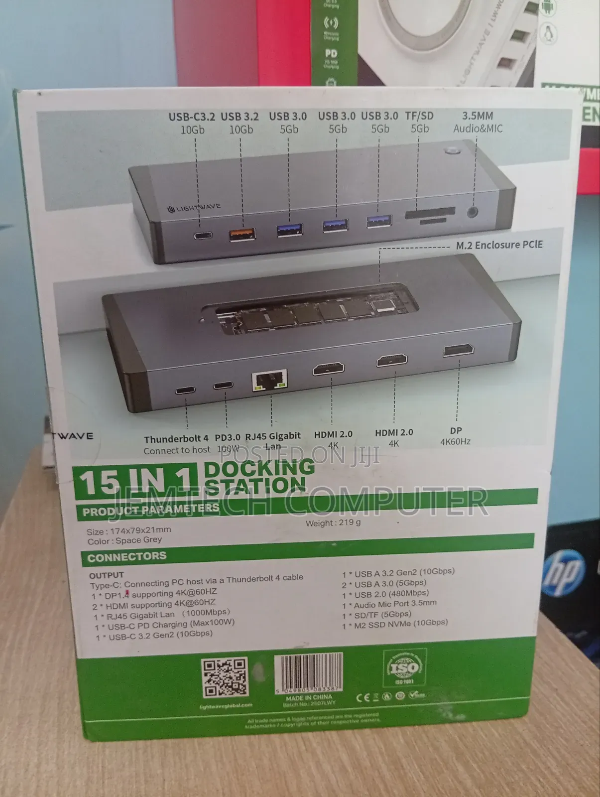 Lightwave LW-M2/NVME 15-in-1 USB-C/Thunderbolt Docking Station