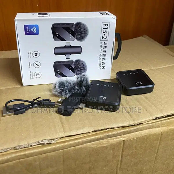 Type-C 3-in-1 Universal F11-2 Dual Wireless Neck Mic Vlogging