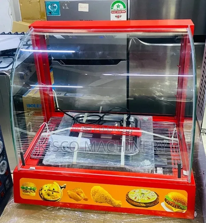 Euromax Curved Glass 3-Plate Snacks / Pastry Warmer Cabinet
