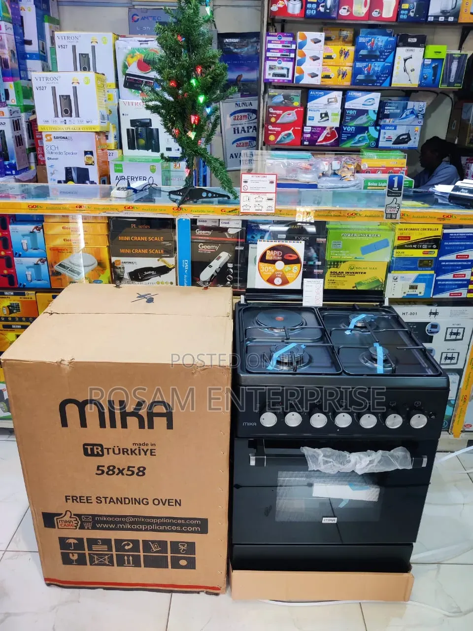 Mika Standing Cooker 3 Gas + 1 Electric, 58X58cm MST58U31E3 BLEM