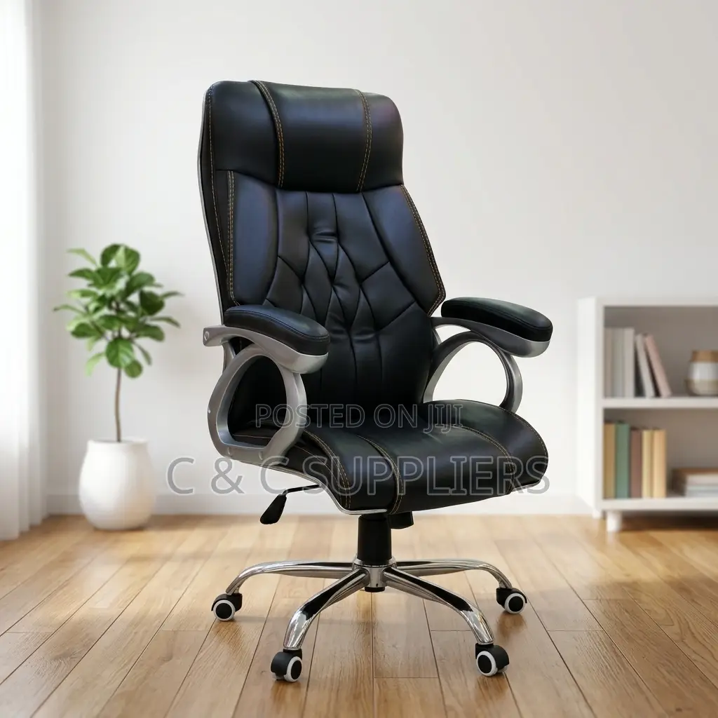 Ergonomic Leather Secretary Chair.