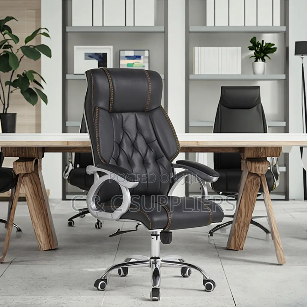 Ergonomic Leather Secretary Chair.