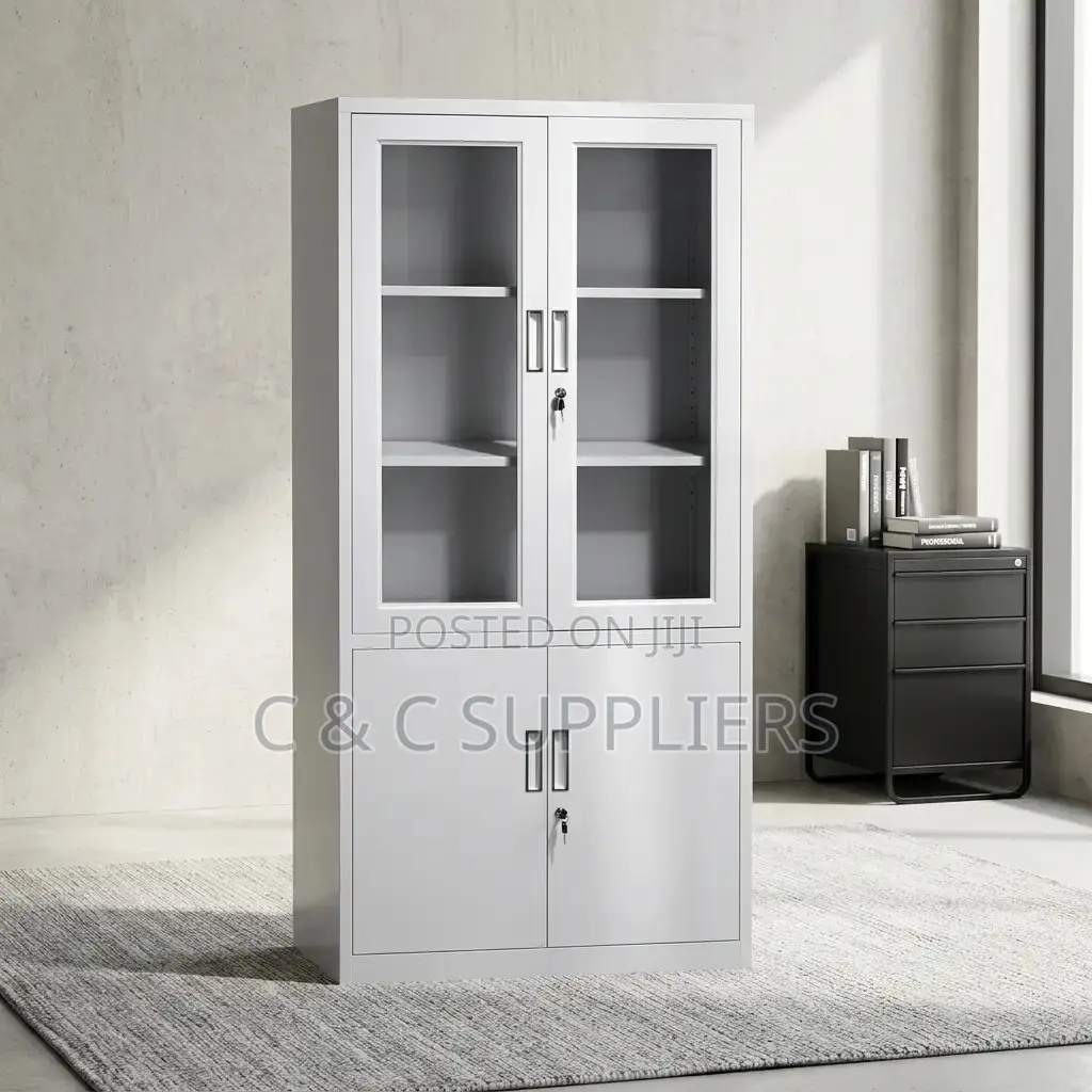 2-Swing Door Half Glass Cabinet