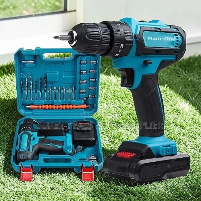 Modern Compact Main-One Cordless Drill With Free Drill Bits