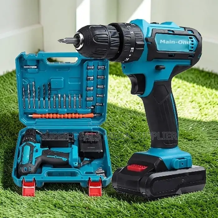 Ergonomic Design Main-One Cordless Drill With Free Drill Bits
