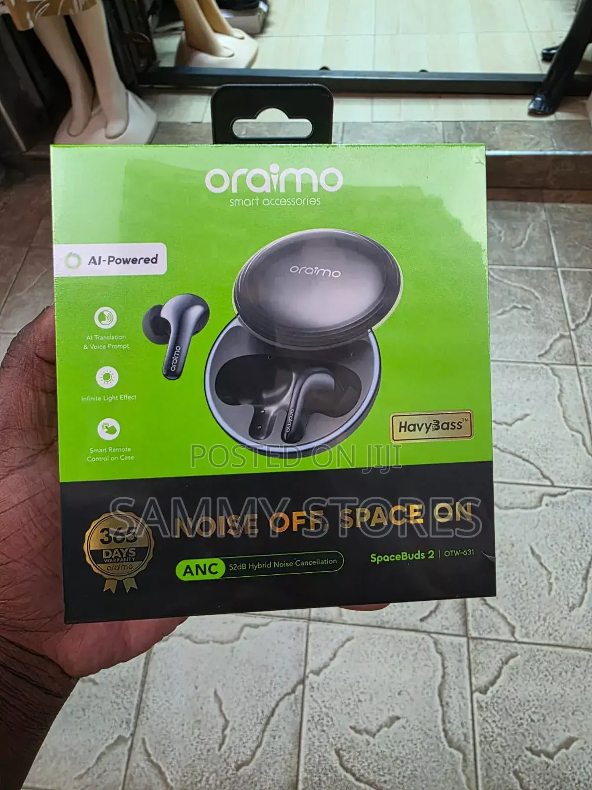 Oraimo SpaceBuds 2 TWS Earbuds – 52dB ANC HavyBass