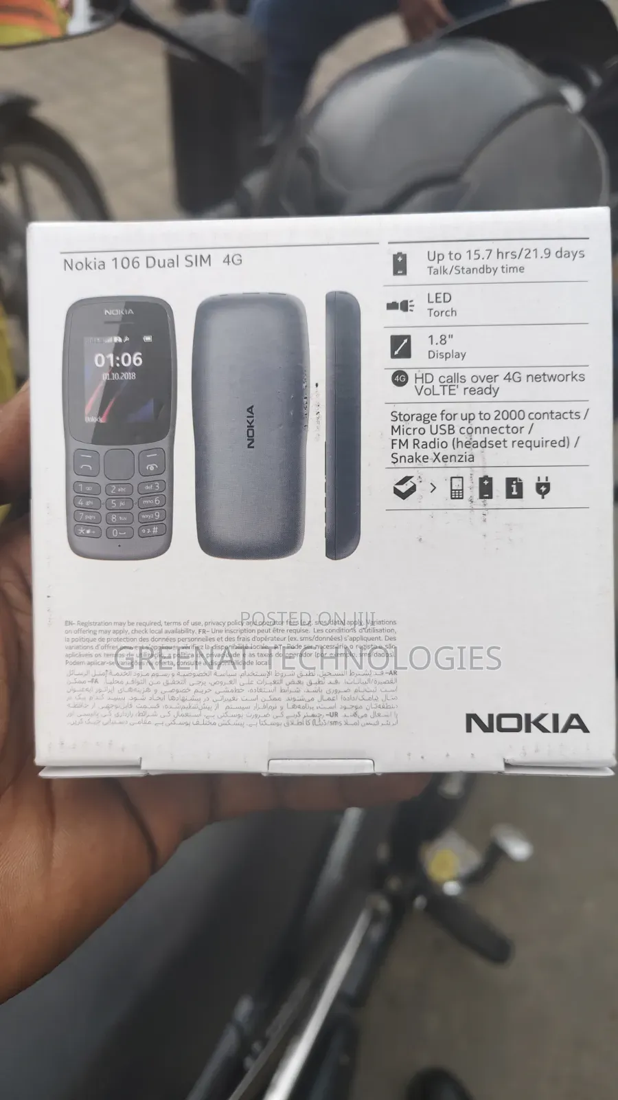New Nokia 106 Gray