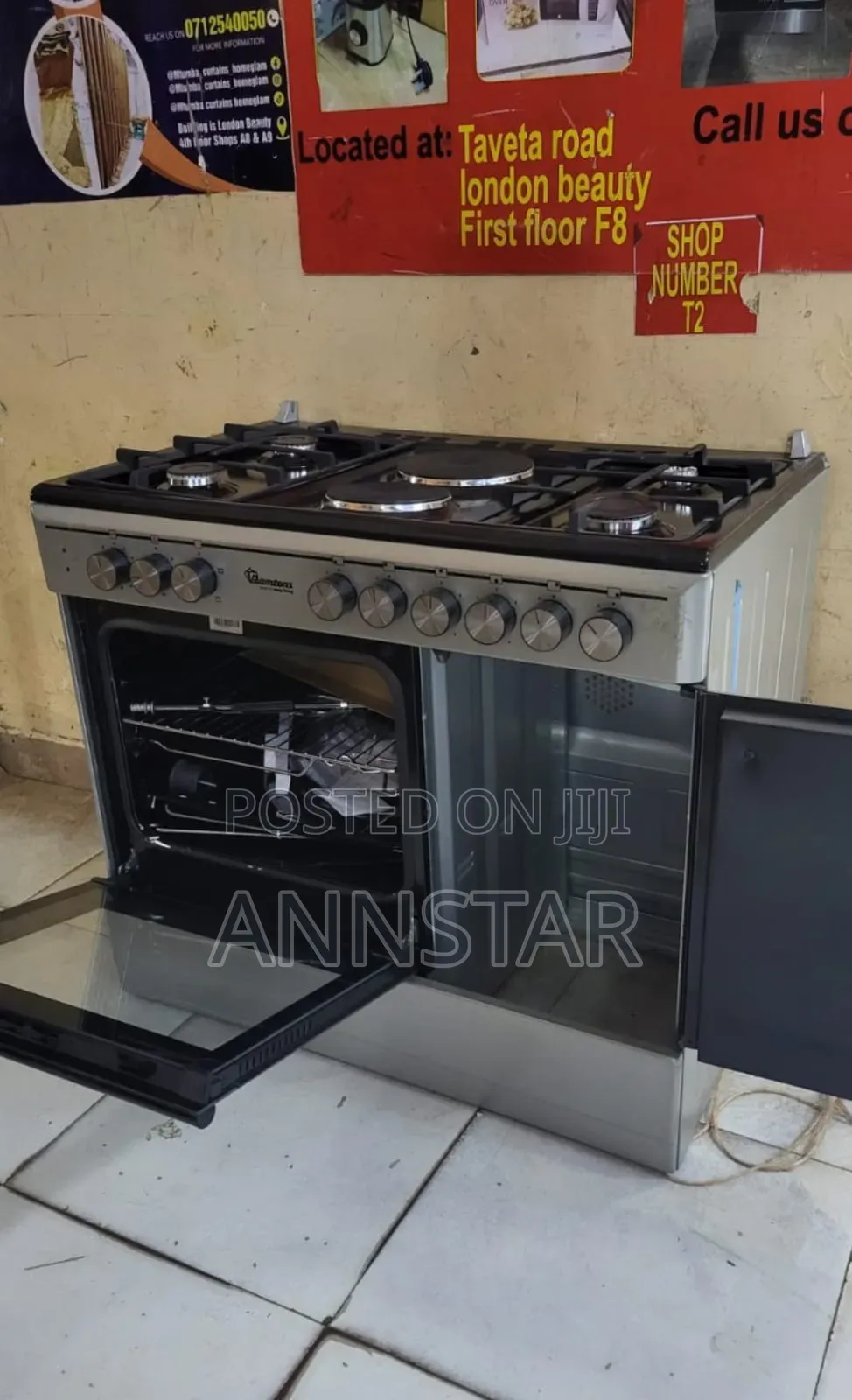 Ramtons RF/496- 60*90 Stainless Steel Cookerwith Gas Compartment