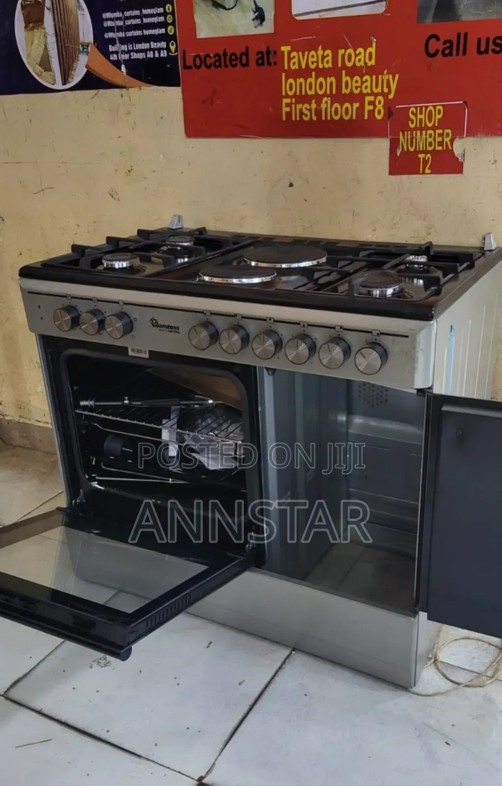 Ramtons RF/496- 60*90 Stainless Steel Cookerwith Gas Compartment