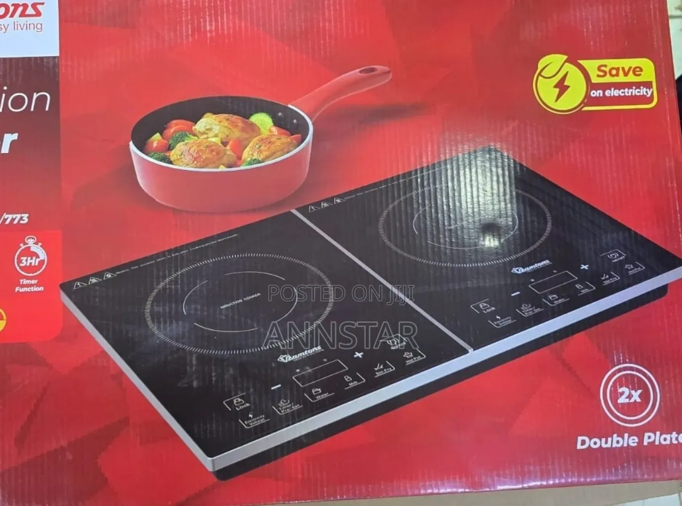 Double Ramtons Induction Cooker With Free Pan
