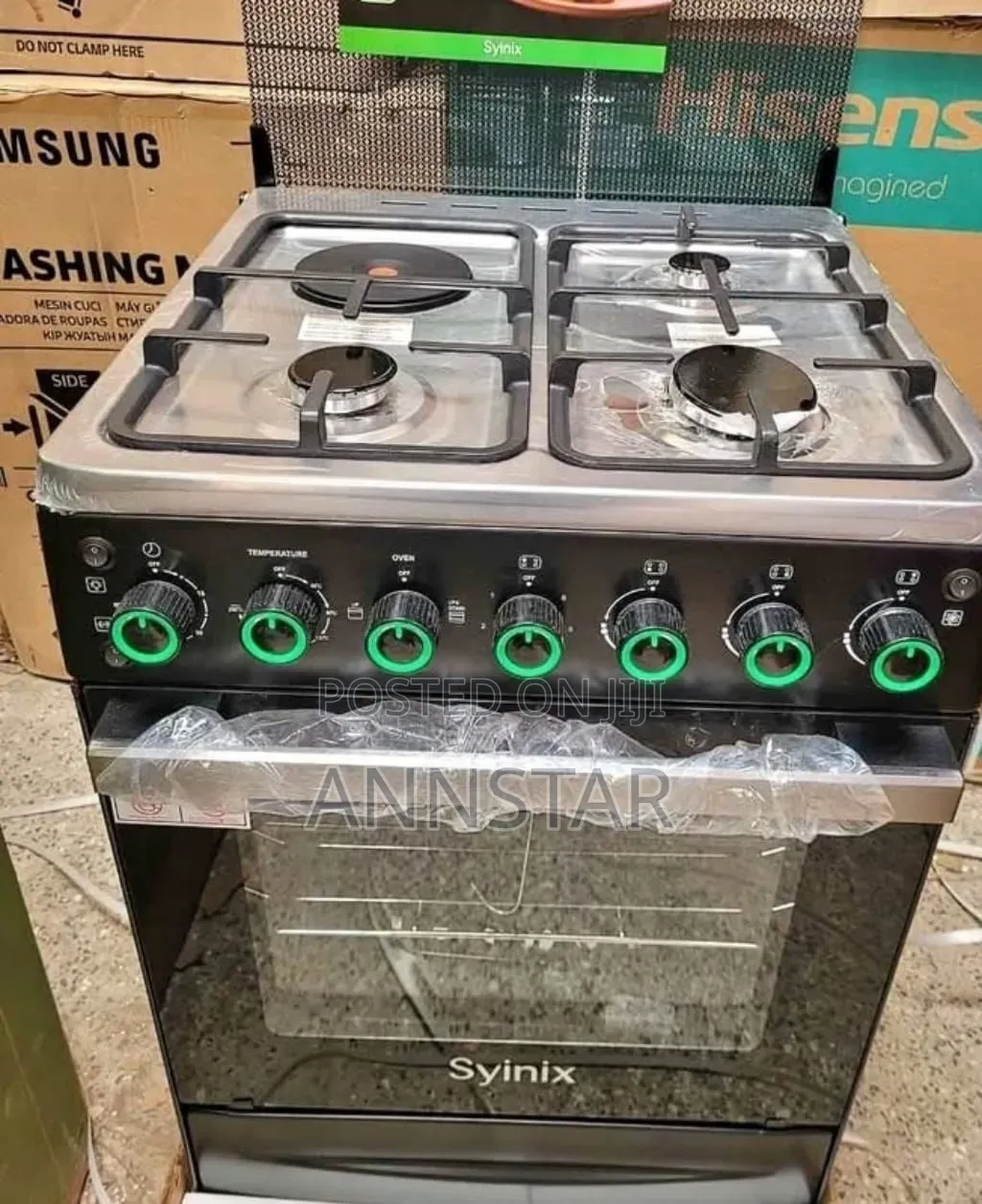 Syinix 60 by 60 Standing Cooker With Gas Sensor