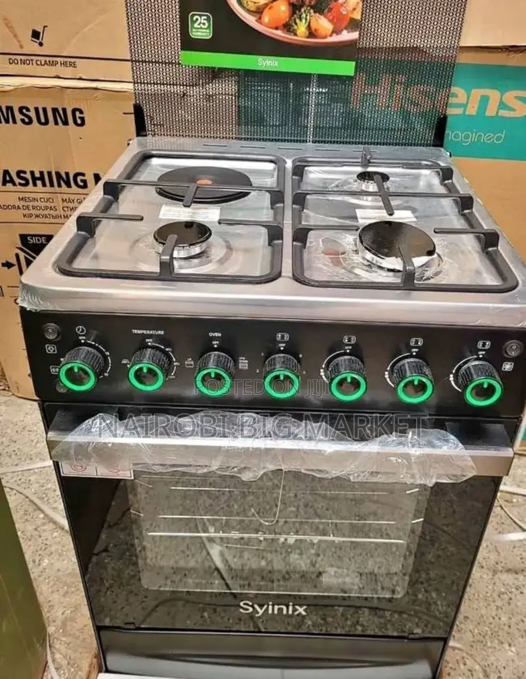 Syinix 60 by 60 Standing Cooker With Gas Sensor